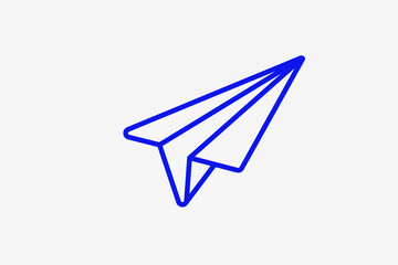 paper airplane illustration in line style design. Vector illustration.