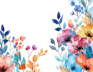 Elegant watercolor floral design suitable for a range of creative projects and decorations for 