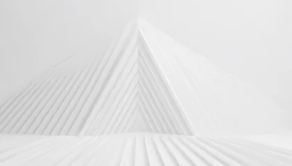 Tuinposter Abstract white background. Minimal geometric white light background © Bounpaseuth