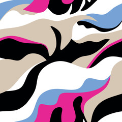 Seamless abstract wave pattern. Vector Illustration.