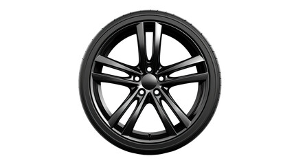 Obraz premium Car wheel isolated on a transparent background.