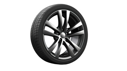 Obraz premium Car wheel isolated on a transparent background.