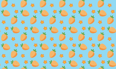 seamless pattern with strawberry