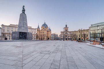 Miasto Łódź- widok na Plac Wolności. - 755428316