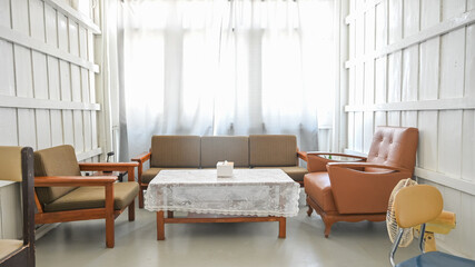 cozy white bright interior design vintage furniture
