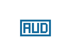 AUD logo design vector template