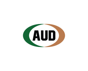 AUD logo design vector template