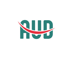 AUD logo design vector template