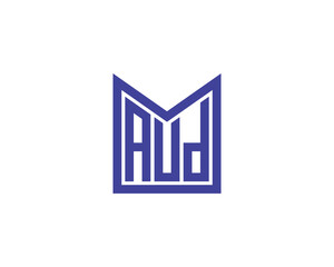 Fototapeta premium AUD logo design vector template