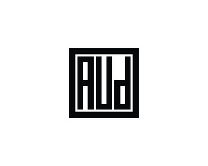AUD logo design vector template