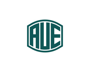 AUE logo design vector template