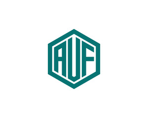 AUF Logo design vector template
