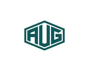 AUG logo design vector template