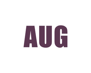 AUG logo design vector template