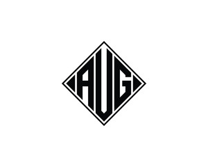 AUG logo design vector template