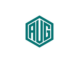 AUG logo design vector template
