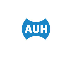 AUH logo design vector template