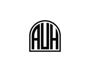 AUH logo design vector template
