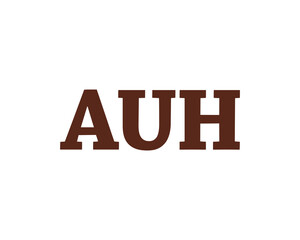 AUH logo design vector template