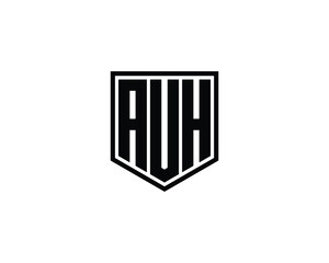 AUH logo design vector template