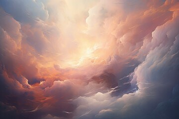 Journeying Through the Celestial Cloudscape - obrazy, fototapety, plakaty