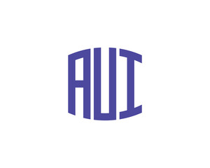 AUI Logo design vector template