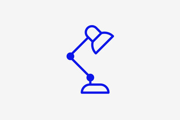 desk lamp illustration in line style design. Vector illustration.	