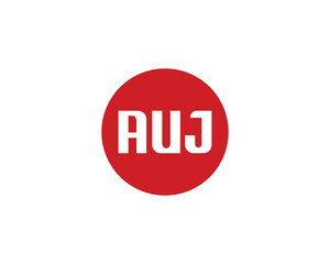 AUJ Logo design vector template