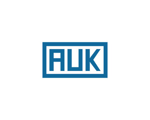 AUK logo design vector template
