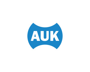 AUK logo design vector template
