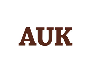 AUK logo design vector template