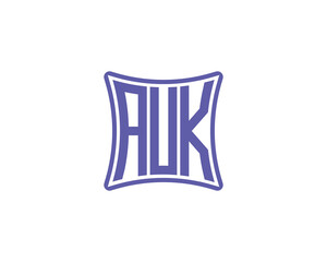 AUK logo design vector template
