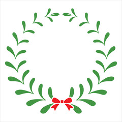 A laurel wreath icon - symbol of victory and achievement. Vintage design element for medals, awards, coat of arms or anniversary logo.  Isolated on white background. Vector illustration. EPS 10