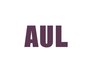 AUL Logo design vector template