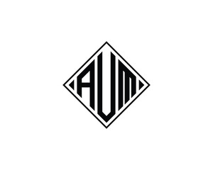 AUM logo design vector template