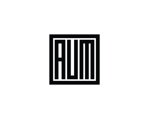 AUM logo design vector template