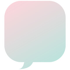 吹き出しのイラスト4【パステルカラーの2色グラデーション（ピンク・緑）】