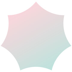 吹き出しのイラスト6【パステルカラーの2色グラデーション（ピンク・緑）】