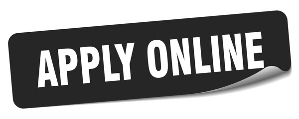 apply online sticker. apply online label