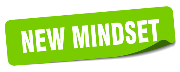 new mindset sticker. new mindset label - obrazy, fototapety, plakaty
