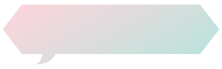 吹き出しのイラスト15【パステルカラーの2色グラデーション（ピンク・緑）】