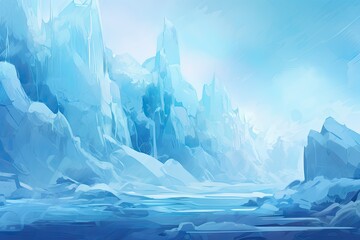 Arctic Fantasy Quest: Journey to the Frozen Realm - obrazy, fototapety, plakaty