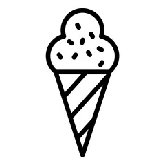 Vector Design Ice Cream Cone Icon Style