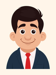 Businessman avatar cartoon character illustration