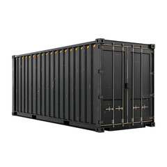 shipping container on transparent background
