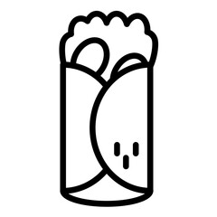 Vector Design Burrito Burst Icon Style