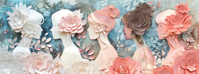 Floral Whisper: Papercut Silhouettes Against Time