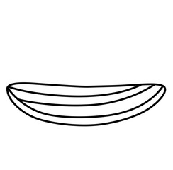 cute surfboard outline cartoon doodle coloring illustration	
