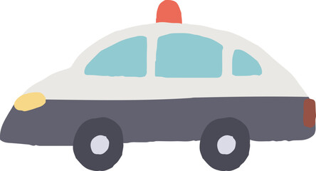 パトカーの手描きイラスト © mayu.