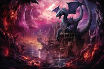 Mystical Dragon Adventures: Unveiling Secrets - obrazy, fototapety, plakaty